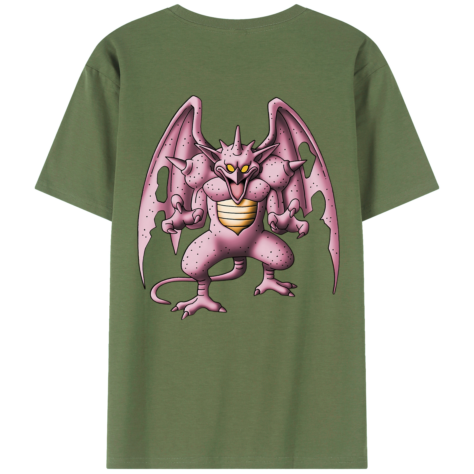 （画像用） ドラゴンクエスト Doragon Kuesuto Dragon Quest 綿100％ メンズ半袖Tシャツ（バックプリント） 通気性